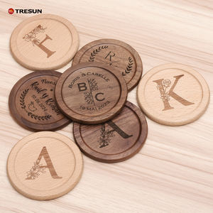 Custom-Made Japanese-Style Tea Ceremony Coaster Solid Creative Wooden Insulation <b>Pad</b> with Logo Engraving Mats & <b>Pads</b> - Product Image 5