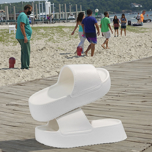 <span class=keywords><strong>Sandali</strong></span> da donna estivi leggeri Open Toe alti <span class=keywords><strong>con</strong></span> plateau spessi Sole antiscivolo caratteristica <span class=keywords><strong>suola</strong></span> EVA <span class=keywords><strong>sandali</strong></span> pantofole - Product Image 2