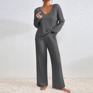 Conjunto de Pantalones Anchos Holgados para Mujer, Otoño/Invierno 2026, Ropa Deportiva Informal de Manga Larga, Conjunto de Dos Piezas para el Trabajo - Product Image 2