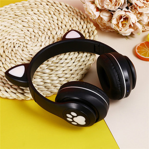Mignon dessin animé lumineux led oreille de chat griffe de voiture sans fil jeu casques d'écoute écouteurs enfants <span class=keywords><strong>studio</strong></span> pour enfants filles - Product Image 6