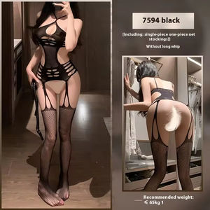 Sıcak satış tek parça seksi dantel iç çamaşırı boş sıcak çıplak kalça Sling & açık katı desen örme naylon koleksiyonu - Product Image 6