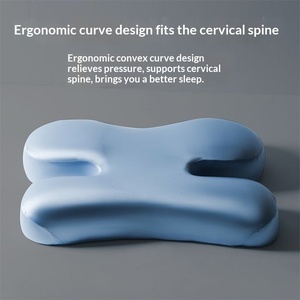 Almohada <span class=keywords><strong>de</strong></span> Espuma Viscoelástica Antiarrugas con Suspensión Facial, Cero Presión, Hueco para Orejas, Soporte Cervical para Dormir <span class=keywords><strong>de</strong></span> Lado o Boca Arriba - Product Image 2