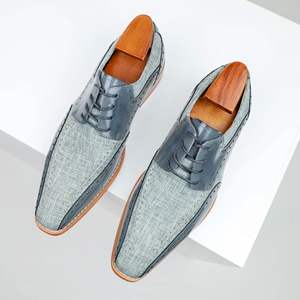 Zapatos Oxford Formales de Cuero Genuino para Hombre, Estilo Nuevo con Combinación de Colores, Punta en Pico, Impermeables y Transpirables, para Bodas - Product Image 2