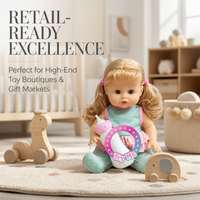 Poupée bébé de 12 pouces avec tenue tendance, biberon, jouet interactif pour jeu d'imitation, cadeau d'anniversaire pour enfants, vente en gros