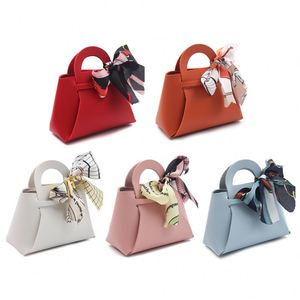 Colorful Candy Bag Wedding DIY Gifts Packaging <b>Pouch</b> Candy PU Leather <b>Mini</b> Handbag for Children - Product Image 1