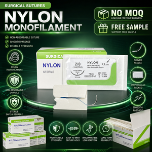 Sutures non résorbables en monofilament de nylon avec aiguille stérile, fourniture d'usine, pour usage vétérinaire et clinique - Product Image 5