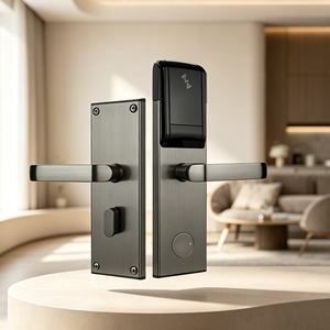 Serrure de porte intelligente RFID pour hôtel OEM, ensemble de poignées de porte sans clé en acier inoxydable pour appartement et bureau, logo personnalisé - Product Image 2