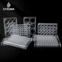 Plaque ELISA à 96 puits stérilisée noire transparente en PS, micro-plaque à liaison moyenne à élevée pour analyses de laboratoire, Chine