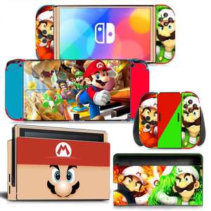 สติ๊กเกอร์ไวนิลแบบเต็มชุด ป้องกันรอยขีดข่วน สำหรับตกแต่งเครื่องเกม Nintendo Switch Oled <span class=keywords><strong>คอน</strong></span>โซล <span class=keywords><strong>จ</strong></span>อยคอน และแท่นวาง - Product Image 1