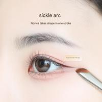 Pincel de maquillaje de precisión de fibra de rayón para contorno de ojos, delineador y corrector, con punta biselada y diseño de gusano de seda