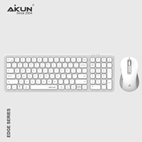 Aikun BT8332X Slim sans fil pour combo 5.0 et 2.4 GHz, ultra fin, prêt pour Windows, prêt pour le bureau, connecte 4 appareils, commutation facile