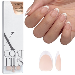 XCOATTIPS Uñas Postizas Ultra Cortas Almendradas de Gel Suave X-Coat, Uñas Postizas Gruesas de Presión al por Mayor, Uñas Francesas Postizas de Presión - Product Image 1