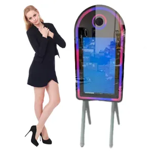 High Quality Party Selfie Photo Mirror Booth Led Fram Machine Magic Mirror Photo Booth With Capacitive Touch Screen