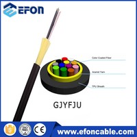 2 Core 12F GJYFJU Heavy Duty TPU Jacket Cable G.657A2 YOFC Fibra Micro ADSS Cable óptico 1KM