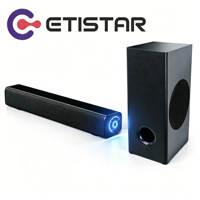 Barre de son TV Bluetooth Etistar avec caisson de basses, HDMI ARC, boutons bleus, systèmes de cinéma maison, télécommande murale, OEM