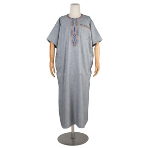 Ultima 2024 manica corta collo morbido Zip <span class=keywords><strong>Africa</strong></span> ragazzo musulmano pregando Jalabiya abbigliamento islamico Jubah Boubou abito <span class=keywords><strong>marocco</strong></span> - Product Image 1