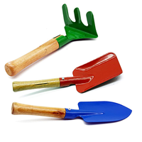 Kit d'outils de jardinage DIY coloré avec manche en bois pour enfants, idéal pour la plantation et le jeu, personnalisable OEM