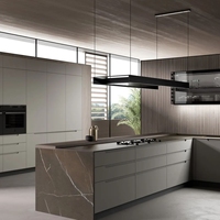 Nouveaux armoires de cuisine de comptoir modulaires en acier inoxydable sur mesure meubles armoire Armarios De Cocina avec îlot automatique