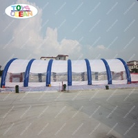 Nouveau design extérieur arène gonflable de paintball tente grandes tentes d'événement à vendre 6-8 personne tente de dôme