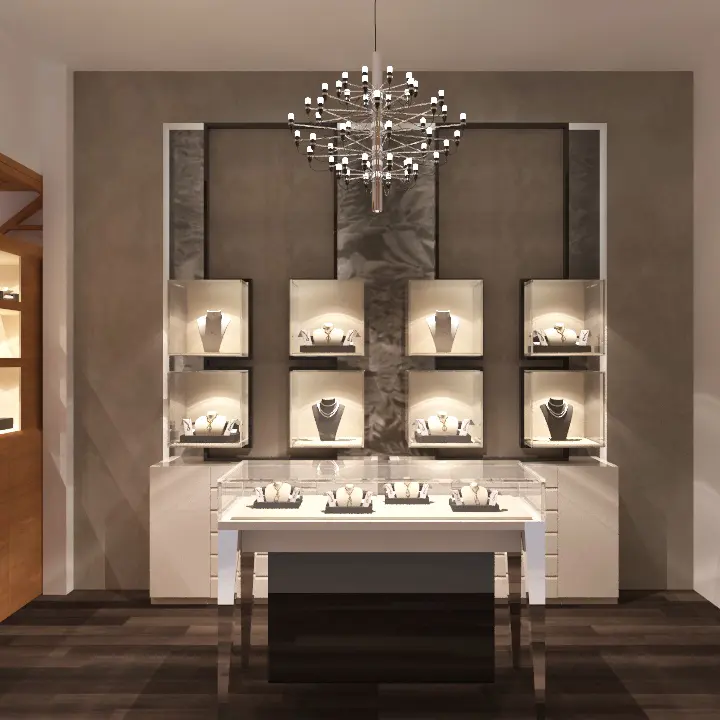 Eye catching luxury jewelry store display counter furniture for jewelry showroom