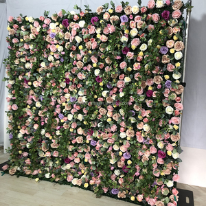 Fondo de pared de flores verdes blancas Fondo de pared de <span class=keywords><strong>seto</strong></span> de boj <span class=keywords><strong>artificial</strong></span> Fondo de pared de flores 8 pies x 8 pies para eventos - Product Image 3