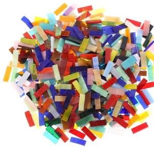 Mini thiết kế hiện đại Dải men Gạch Mosaic Thủy Tinh Màu tinh khiết <span class=keywords><strong>DIY</strong></span> Thủ công mỹ nghệ cho phòng sàn gỗ các tính năng thiết kế đồ họa giải pháp - Product Image 4