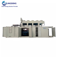 Groupe électrogène industriel au biogaz CCHP 1100 kW, groupe électrogène biomasse 1375 kVA, moteur Cummins K50N-G11B, démarrage automatique pour projet industriel
