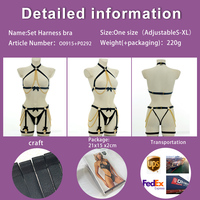 Kustomisasi Pabrik Grosir Wanita Seksi Bondage Harness Elastis Rantai Bra Lingerie Eksotis Sabuk Rantai Tubuh Gothic Lingerie