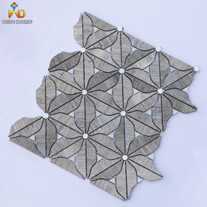 <span class=keywords><strong>Azulejos</strong></span> de mosaico de mármol de girasol <span class=keywords><strong>gris</strong></span> de estilo moderno <span class=keywords><strong>para</strong></span> parquet de pared Interior de <span class=keywords><strong>cocina</strong></span> característica <span class=keywords><strong>para</strong></span> hoteles y centros comerciales - Product Image 1