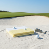 Tapis d'entraînement de golf en gros, tapis de chipping de golf pour bunker de sable fin et grossier, simulateur de bunker de golf, tapis de frappe avec poignée
