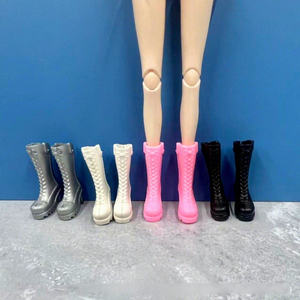 Nouvelles chaussures pour poupées de 11 pouces (30 cm) – Accessoires à talons hauts, bottes Martin et bottes de moto décoratives pour poupées 6 points - Product Image 1