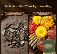 Tisane aux Quatre Trésors en Sachet Individuel 150g : Dendrobium, Reishi, Chrysanthème, Baies de Goji – Mélange Premium de Matières Premières