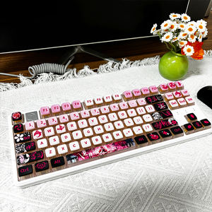Keycaps PBT Yae Miko Pudding, fondation de keycaps, 125 touches, keycaps personnalisés mignons pour interrupteurs <span class=keywords><strong>Gateron</strong></span> <span class=keywords><strong>MX</strong></span>, claviers mécaniques - Product Image 3