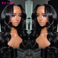 Perruque sans colle complète avec dentelle transparente 13*4, cheveux humains vierges vietnamiens bruts, boucles rebondies doublement étirées pour femmes