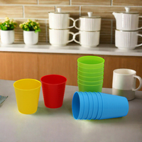 Ensemble de tasses en plastique réutilisables pour enfants, nouveauté, bébés, eau, bière, café, thé, couleurs empilables, 240ml