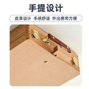 Chiyuan Wooden Easel Painting <b>Box</b> Natural <b>Pine</b> Rectangular Portable Art Palette for Students - Product Image 2