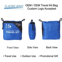 Maßgefertigte Tragbare Premium Wasserdichte Blaue Polyester Funktionale Aufbewahrungstasche Outdoor-Reisezubehör-Set Reißverschlusstasche mit Griff