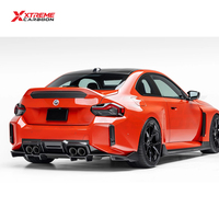 Diffuseur arrière de style V en fibre de carbone sèche pour BMW G87 M2 Coupé, lèvre de pare-chocs, pièces automobiles, amélioration, séparateur de becquet arrière