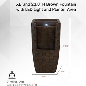 Nieuwe stijl elektrische draagbare rechthoekige vezelhars weerbestendige watervalfontein binnenwaterpartij - Product Image 2