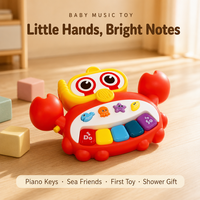 Xylophone Crabe, Jouet Musical pour Bébé, Clavier Musical pour Nourrissons et Tout-petits, Premier Piano d'Éveil