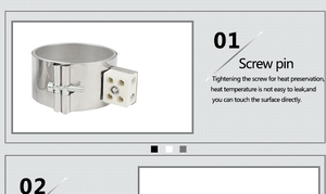 Chauffe-bande en céramique mica en acier inoxydable haute température 220 V 50 60 70 80 90 100 pour extrudeuse, machine de moulage par injection, granulateur - Product Image 2