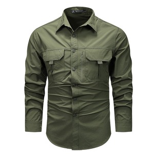 Camisa de Trabajo de Manga Corta para Hombre, con Múltiples Bolsillos, Verano, Informal, Transpirable, Ligera, de Secado Rápido, <span class=keywords><strong>Uniforme</strong></span> de Seguridad - Product Image 3