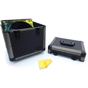 Titan kim loại grey LP100 giữ 100 cái 12 "Vinyl <span class=keywords><strong>LP</strong></span> 12" ghi lại hộp/lưu trữ trường hợp - Product Image 4