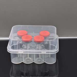 Boîte de 10 petits flacons en plastique transparent de 3 ml, étui de rangement pour flacons Cillin, support pour petits flacons adapté à un usage médical - Product Image 1