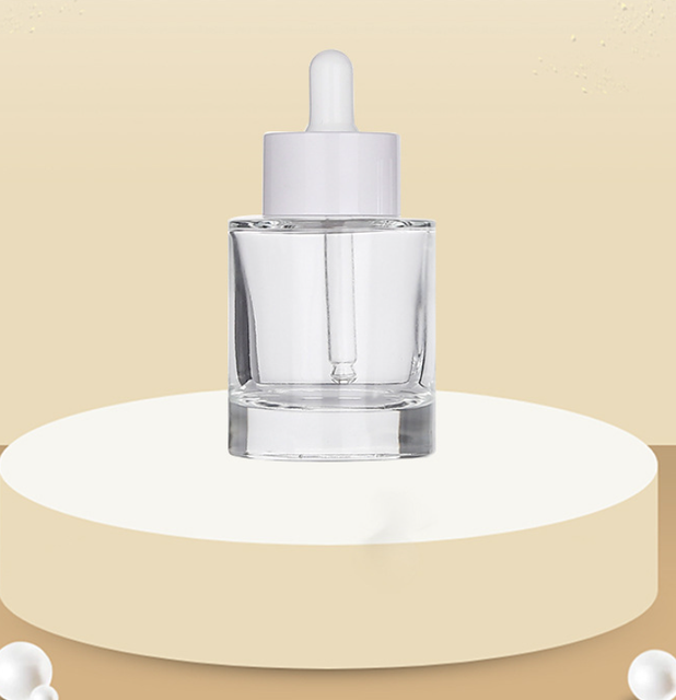 30ml 50ml Refillable Cylinder Cosmetic Hair Serum Glass Dropper Bottle Oil Glass Bottle Packaging