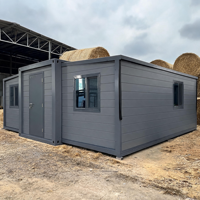 Casa Contenedor Modular Plegable y Expandible de 20 pies, Edificio de Oficinas, Mini Casa sobre Ruedas, Oficina en el Patio Trasero, Lista para Enviar