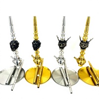 Chichas Maklaud en acier inoxydable effet miroir, best-seller russe, motif dragon, coffret cadeau arabe, Chicha Huka Narghile