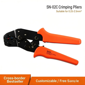 Tools Sn-02c Mini Sleeve Terminal Crimping Pliers High Carbon Steel 23 Awg Front Entry Wire Crimper - Product Image 5