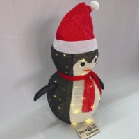 Vorbeleuchteter 22-Zoll LED Weihnachts-Schneemann 3D Pop-up Zusammenklappbarer Eisendraht-Leuchtkörper Europäischer Stil für Außenbereich Garten Feiertage