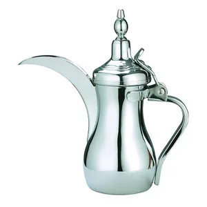 Hot Sale Dallah Coffee Pot Luxury Arabic Long Spout Kettle Stainless Steel Modern Traditional Design for Office Drinkware Gifts